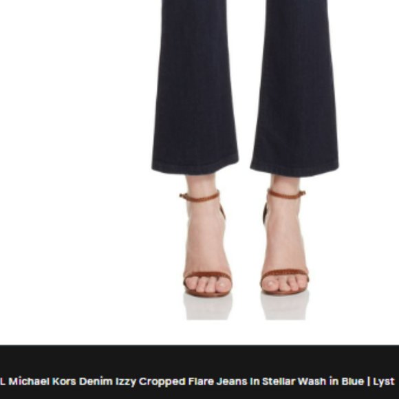 MICHAEL KORS IZZY CROPPED FLARE JEANS in STELLAR WASH  10w +MEASUREMENTS New - Picture 2 of 10